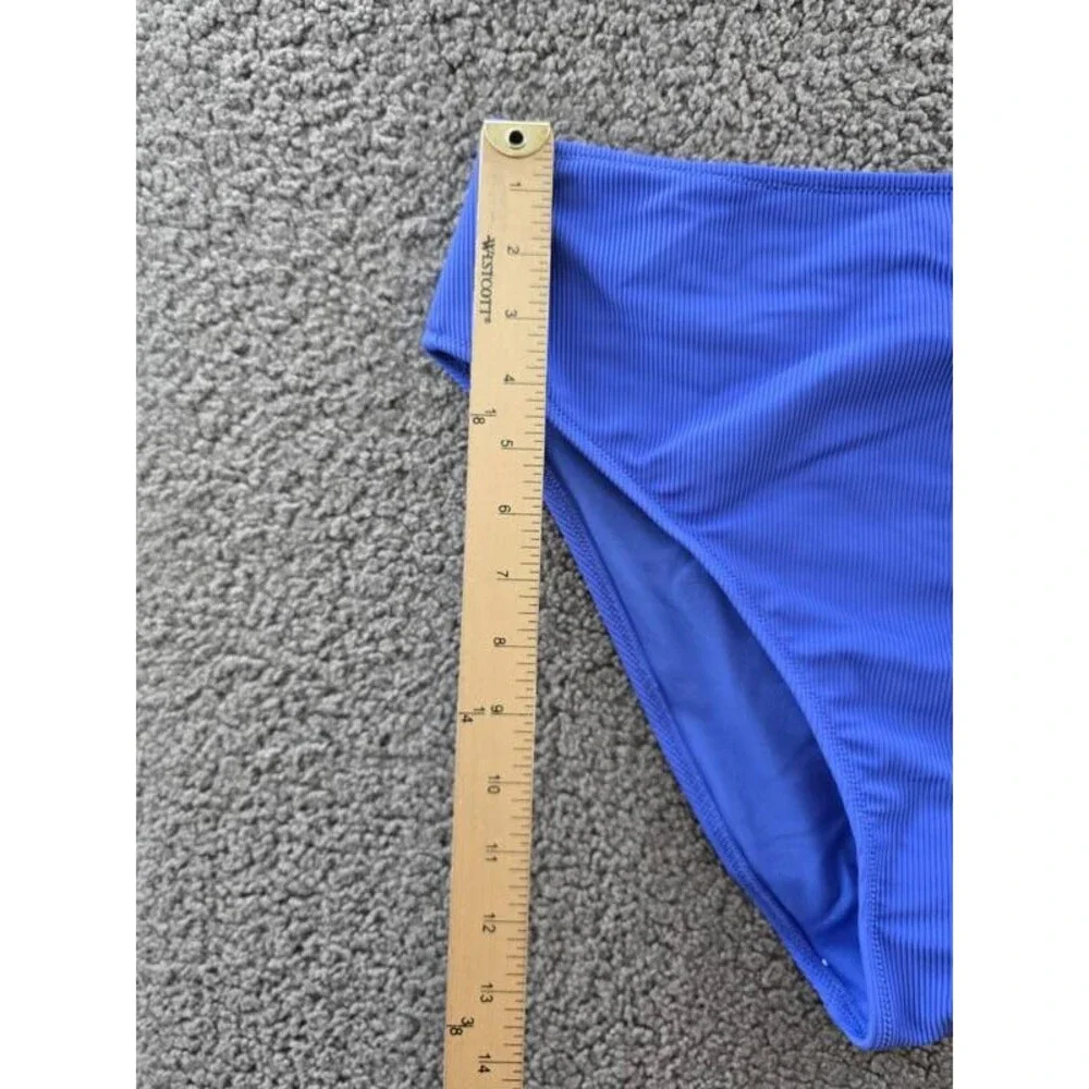 Raisins Indo High Waist Cheeky Bikini Brief Bottoms Juniors' XL Blue Pull On